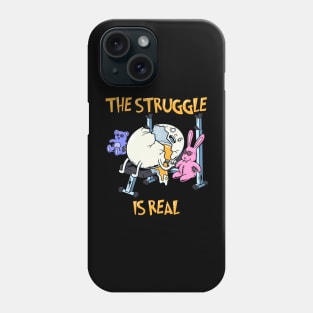 Cracking Up at the Gym: The Struggle is Egg-citingly Real Phone Case