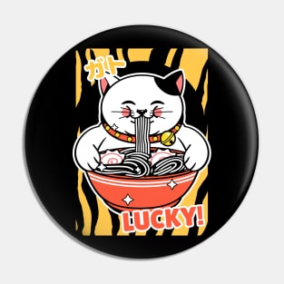 lucky cat ramen Pin