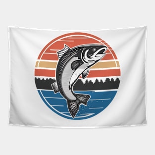 Retro Salmon Tapestry