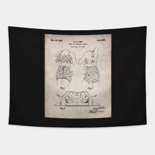 Two Piece Bathing Suit Patent - Fashion Designer Beach House Art - Antique Tapestry