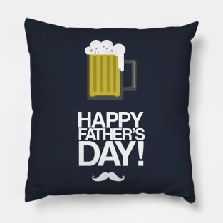 Happy Father's Day w/ a Glass of Beer Pillow