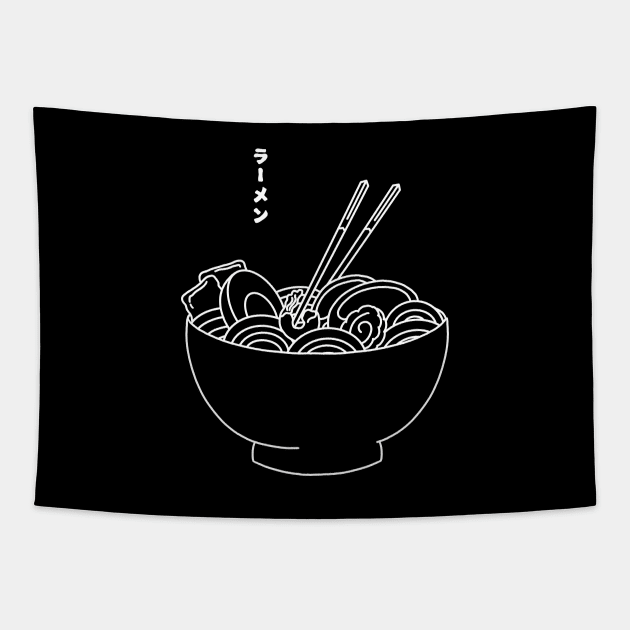 Ramen Noodles Minimalist Tapestry by Kimprut