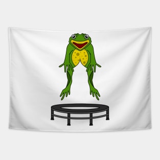 Frog with Trampoline Tapestry