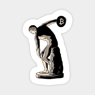 discobolus bitcoin art, future of digital money Magnet