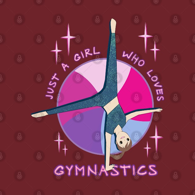 Funny Gymnast Anime Girl Cartwheel Gymnastics Stars by French Salsa