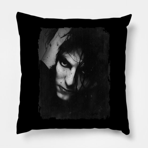 Robert Smith Pillow by WHITE ANGEL STUDIO