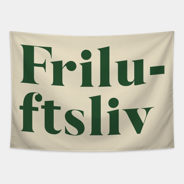 Friluftsliv - Nordic Happy Life Philosophy of Being Outdoors Tapestry by ApricotBirch