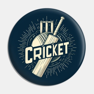 Cricket Player Pin