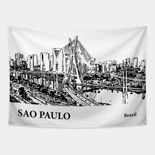 Sao Paulo Brazil Tapestry by Lakeric