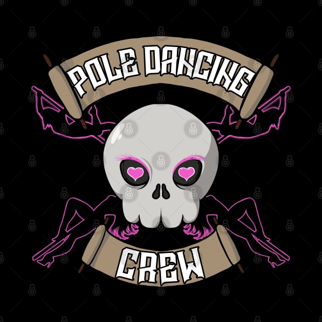 Pole dancing crew Jolly Roger pirate flag by RampArt