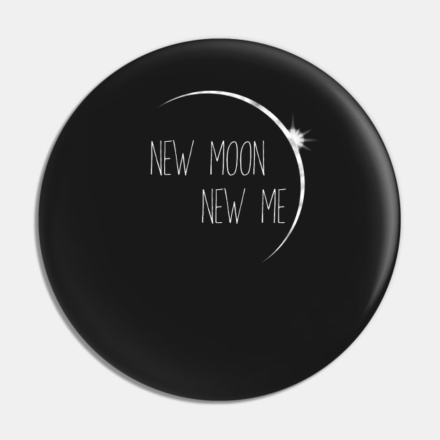 New Moon New Me New Years Eve Astrology Pagan Gift Pin by TheGhoulishGarb