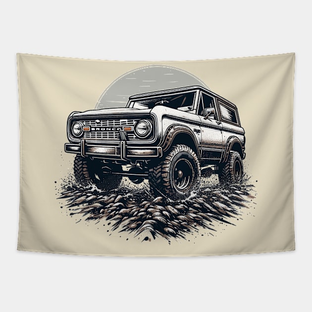 Ford Bronco Tapestry by Vehicles-Art
