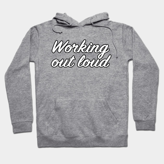 working out in hoodie