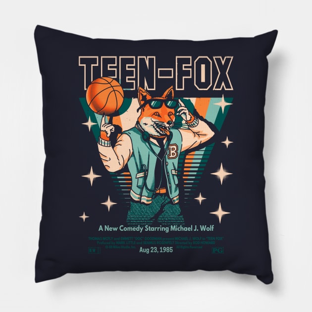 Teen Fox Pillow by metalsan