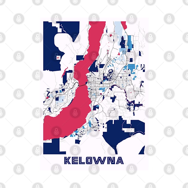 Kelowna - Canada MilkTea City Map by tienstencil