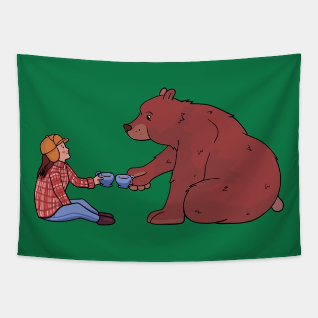 Best Friends Tapestry by Ginkgo Whale