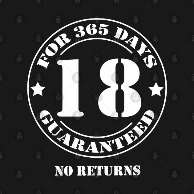 Birthday 18 for 365 Days Guaranteed by fumanigdesign