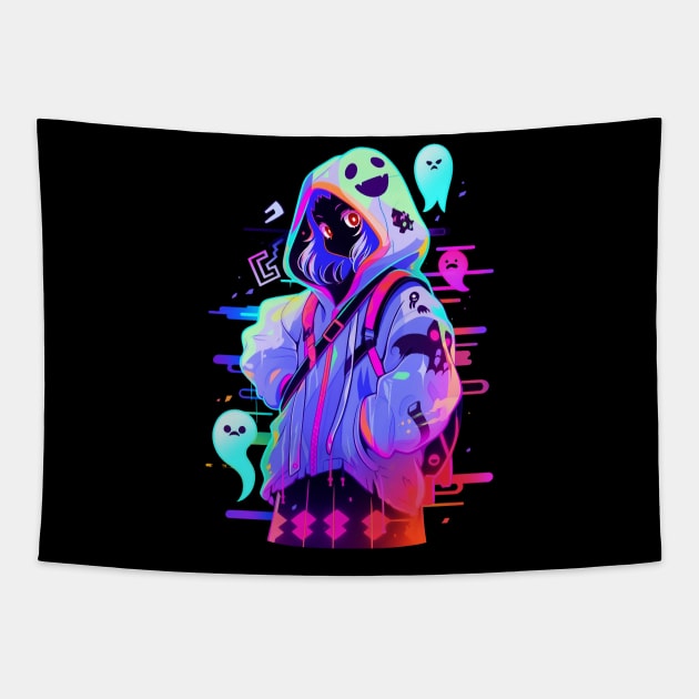 Ghost Girl Shinjuku Tapestry by MikeyMeta