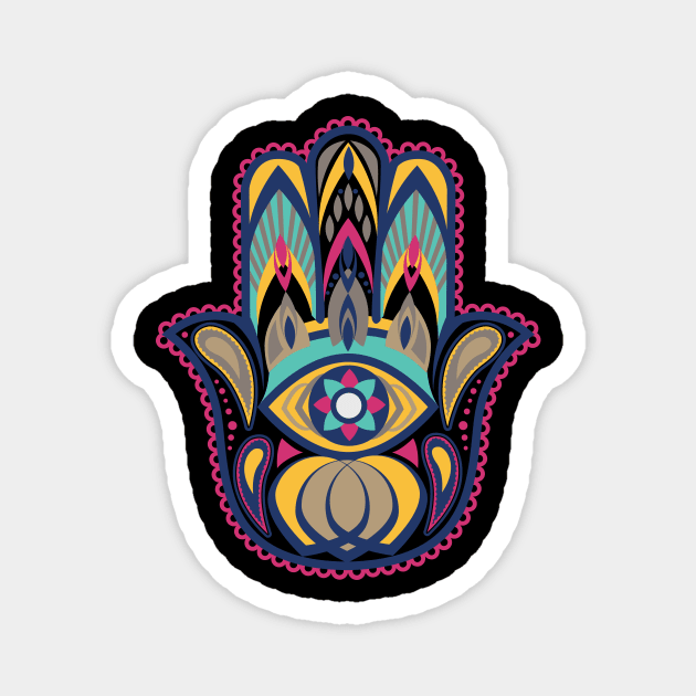 Hamsa Mandala Art Magnet by lucid