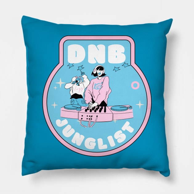 DNB - Female Junglist Pillow by DISCOTHREADZ 