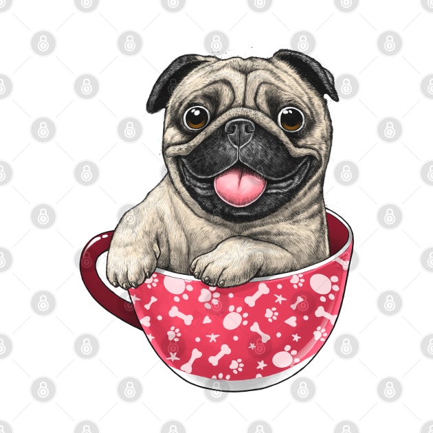 Pug in a cup by NikKor