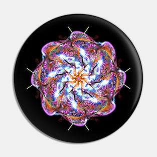 Spiral Arm Flame Mandala Pin