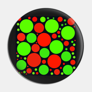 60s retro polka dot pop art Pin