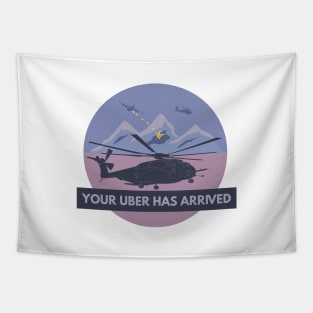 Military MH-53 Helicopter Tapestry