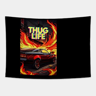 Thug Life Muscle: Badass Car Design for Rebels Tapestry