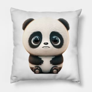 Panda Cute Adorable Humorous Illustration Pillow