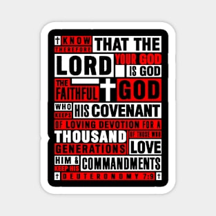 Deuteronomy 7:9 The Faithful God Who Keeps His Covenant Magnet