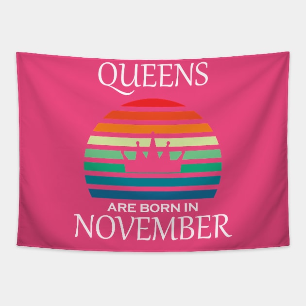 QUEENS RAE BORN IN NOVEMBER Tapestry by NEW LINE