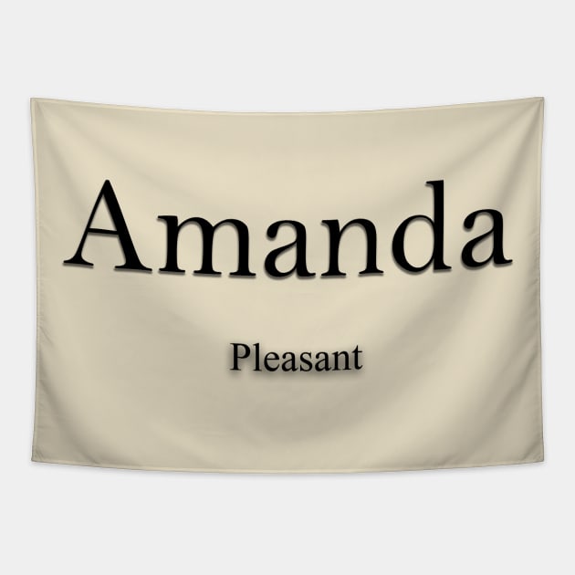 Amanda Name meaning Tapestry by Demonic cute cat