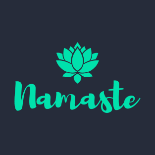 Namaste Lotus Bold - Turquoise T-Shirt