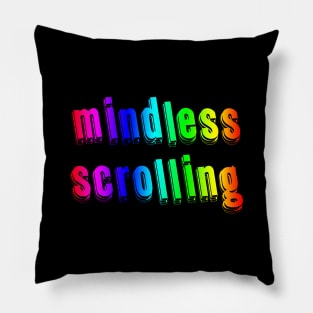 mindless scrolling | social media | serotonin | dopamine Pillow