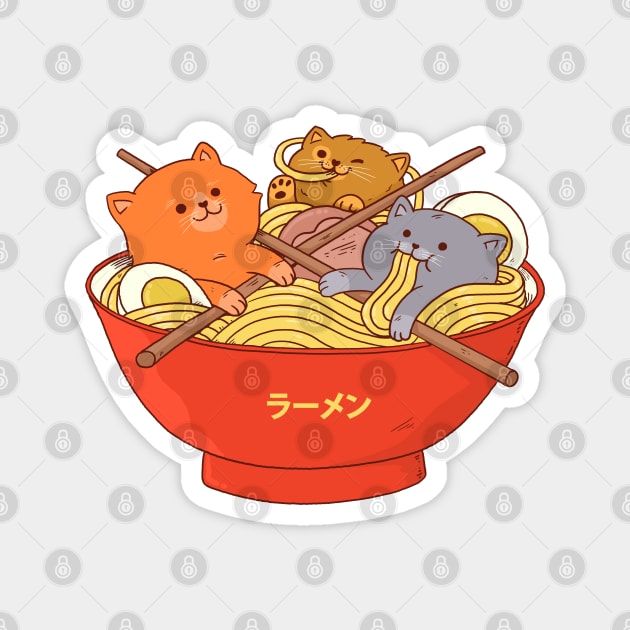 Ramen and cats Magnet by ppmid