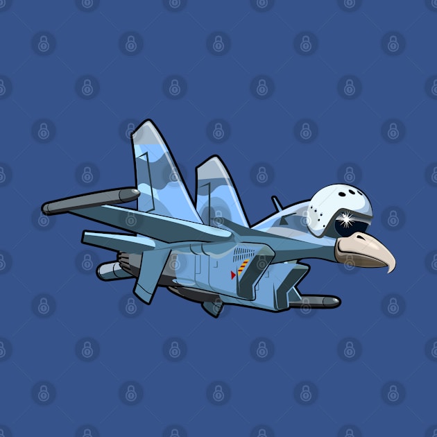 Cartoon fighter plane by Mechanik