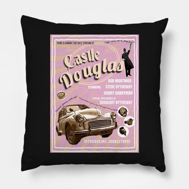 Castle Douglas poster pink Pillow by Dpe1974