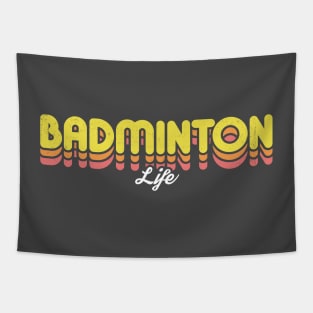 Retro Badminton Life Tapestry