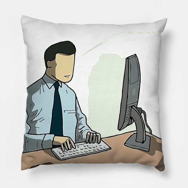 work at home Pillow by Nawaw