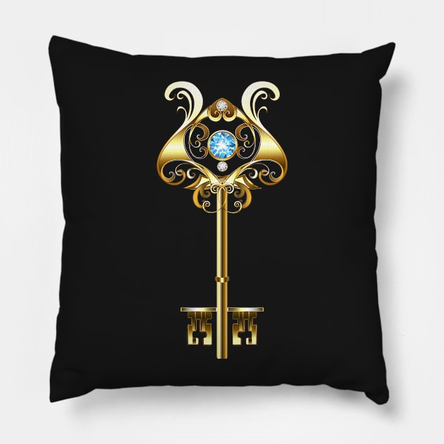 Gold Key Pillow by Blackmoon9