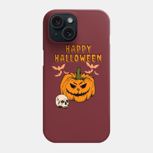 Happy Halloween Pumpkin Phone Case by NICHE&NICHE