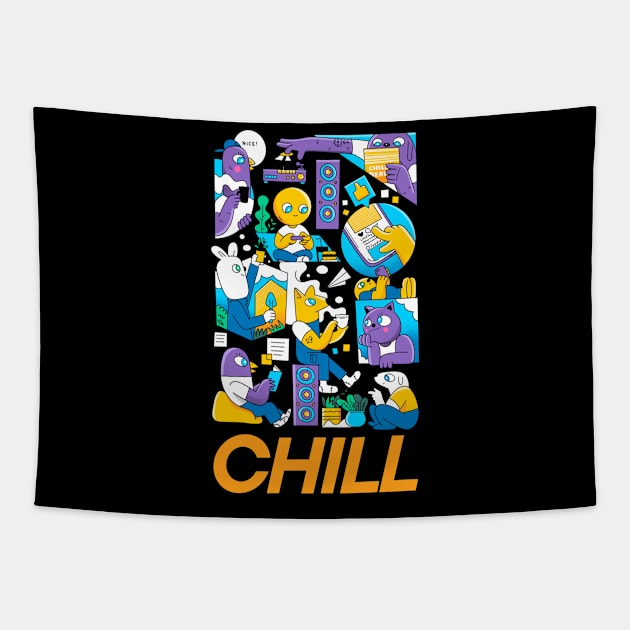 Chill Time Tapestry by geolaw