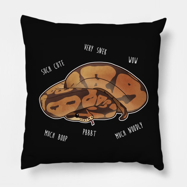 Ball Python Wow Snek Pillow by Psitta