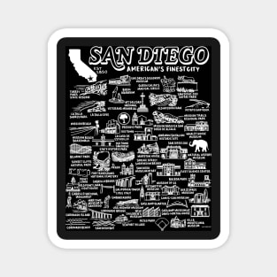 San Diego Map Magnet