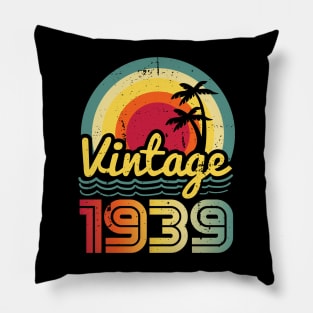 Vintage 1939 Made in 1939 84th birthday 84 years old Gift Pillow