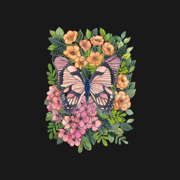 Butterfly in Flowers 2 by gusstvaraonica