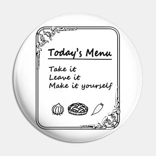 Today's Menu Pin