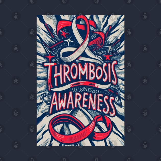 Thrombosis Awareness Ribbon Retro Background by Seeds of Authority