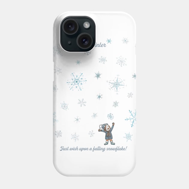 Just wish upon a snowflake - winter Phone Case by mnutz